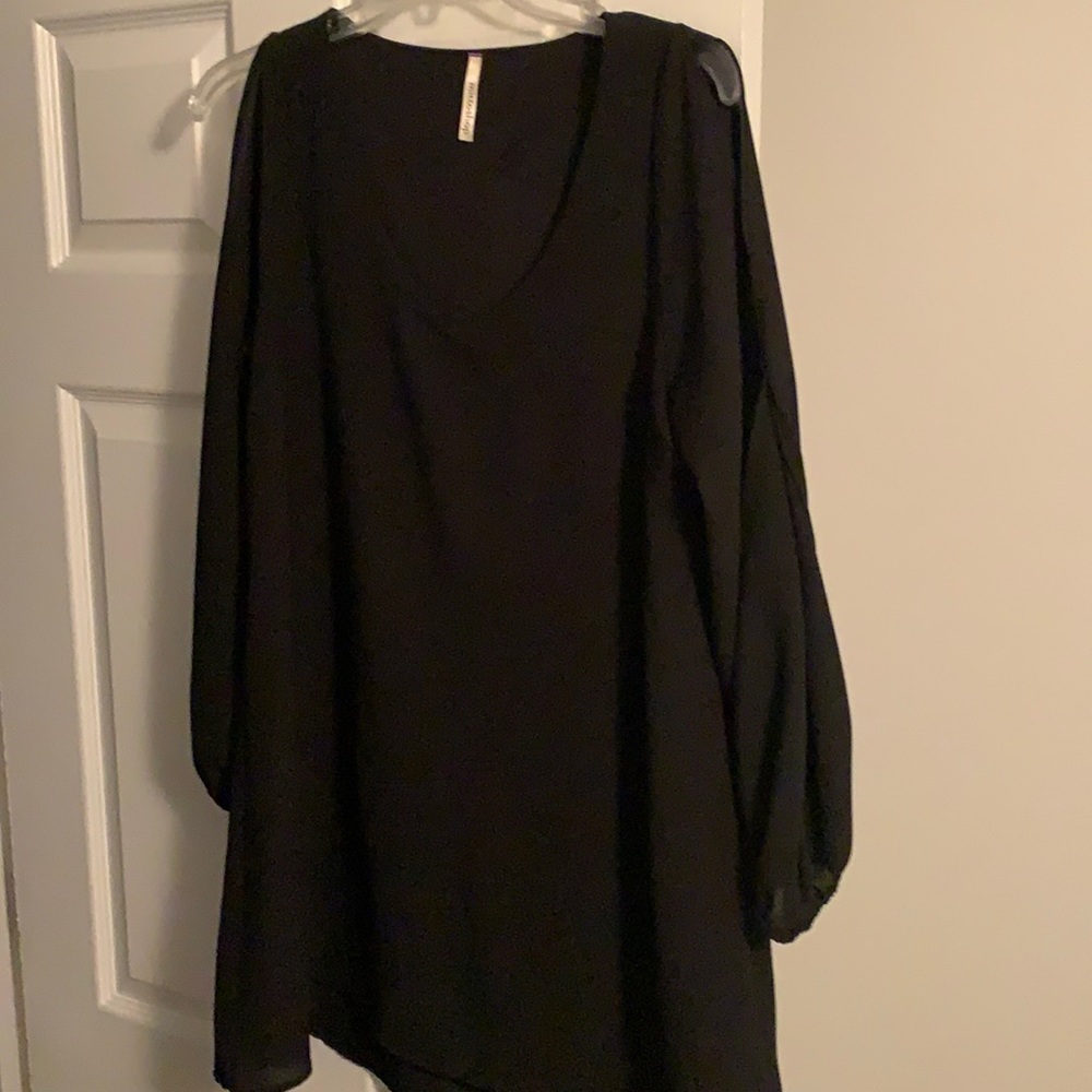 Mittoshop Black cut out long sleeve dress S
